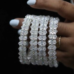 White Crystal Beaded set
