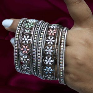Antique Floral Design Bangles
