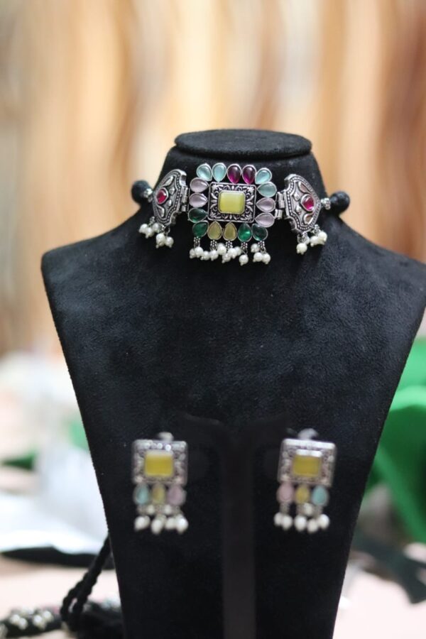 Phuljadi Oxidised Statement neckpiece set - Image 14