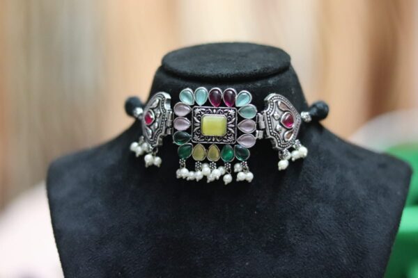 Phuljadi Oxidised Statement neckpiece set - Image 12