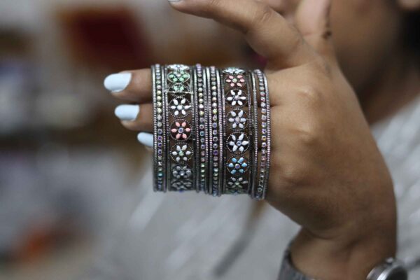 Antique Floral Design Bangles - Image 2