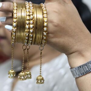 Golden Jhumki Bangle set