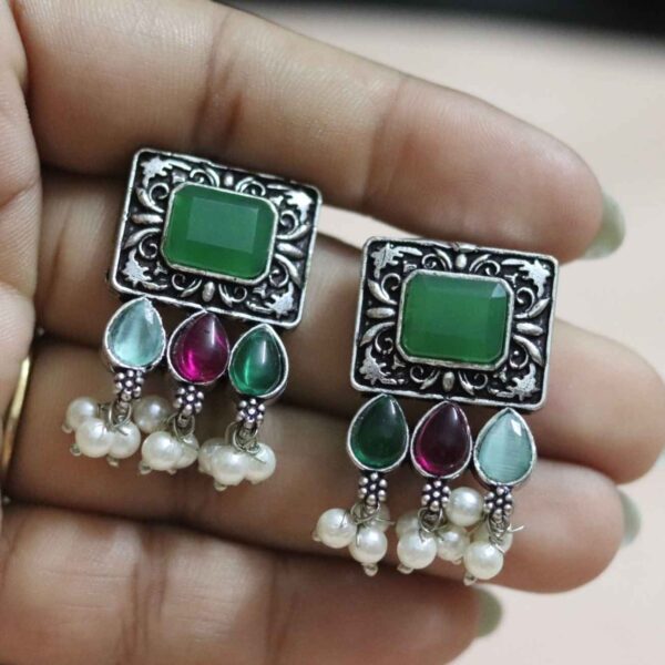 Phuljadi Oxidised Statement neckpiece set - Image 6
