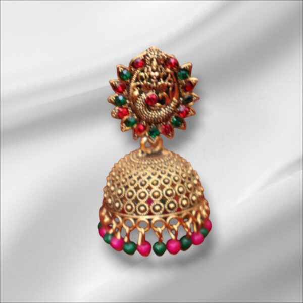 Lakshmi Multicolored Jhumka - Image 3