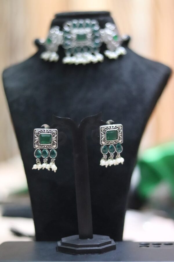 Phuljadi Oxidised Statement neckpiece set - Image 16