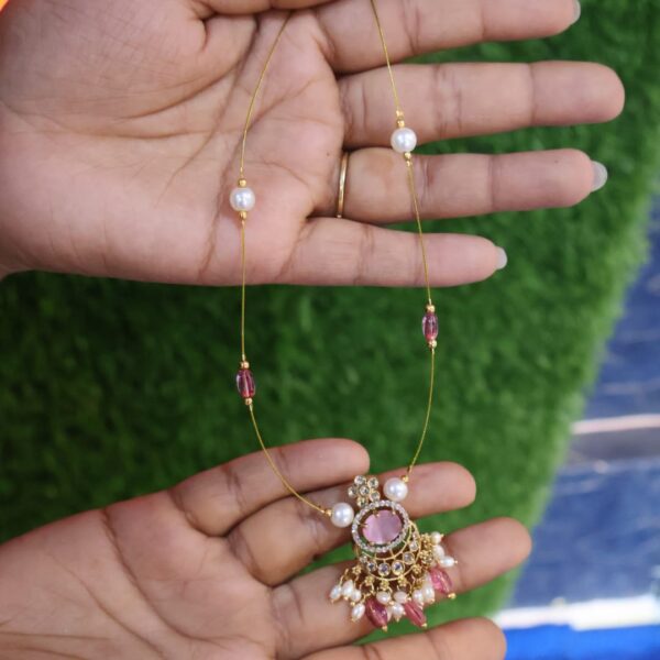 Victorian bead premium invisible chandbali chain 1 - Image 3