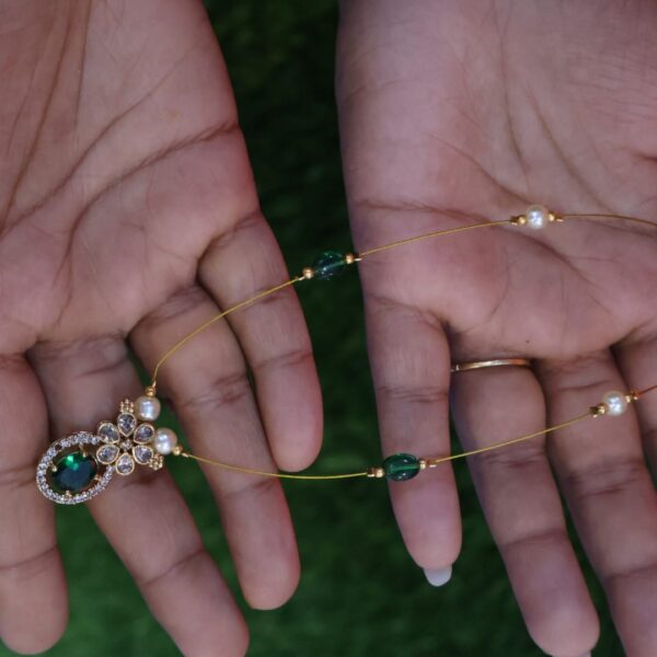 Victorian bead premium invisible chandbali chain 2 - Image 2