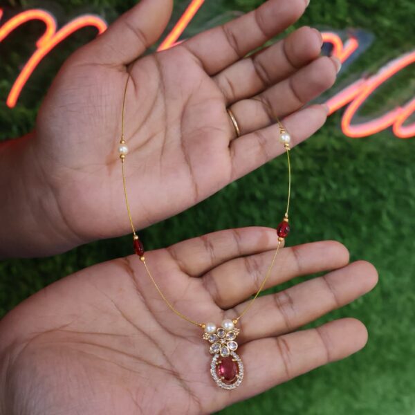 Victorian bead premium invisible chandbali chain 2 - Image 4