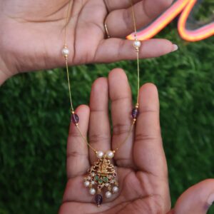 Victorian bead premium saraswati invisible chain