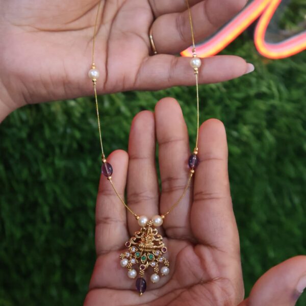 Victorian bead premium saraswati invisible chain