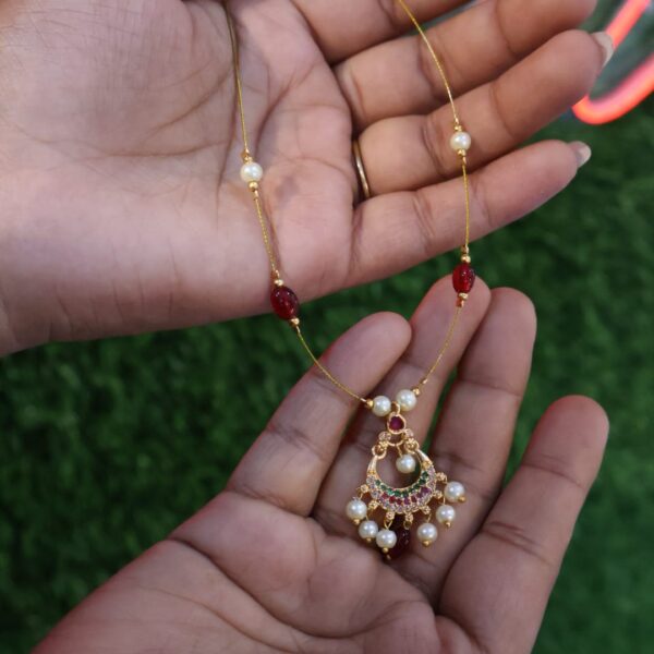 Victorian bead premium invisible chandbali chain 3 - Image 2
