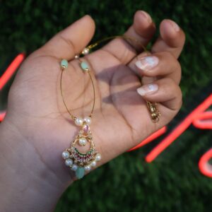 Victorian bead premium invisible chandbali chain 3
