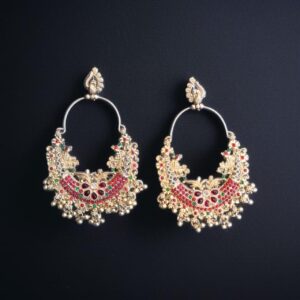 Gold Plated Contemporary multistoned earrings