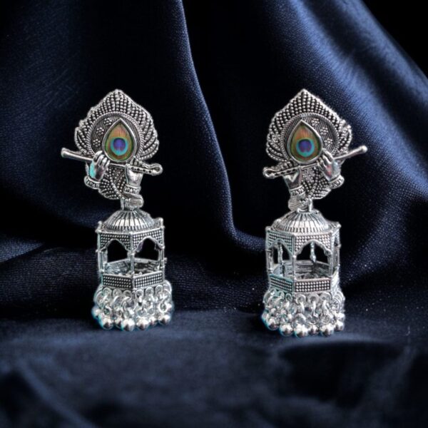 Krishna flute jhumki - Image 2