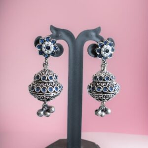 Oxidised Contemporary Pot Jhumka