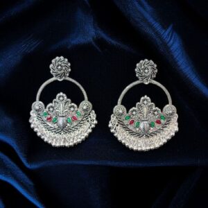 Antique floral chandbali earring