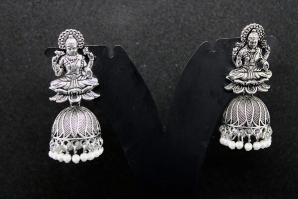 lakshmi lotus jhumka - Image 2