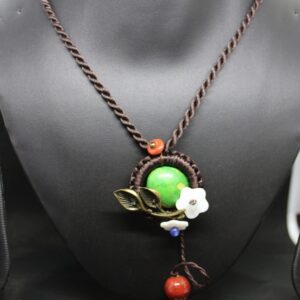 Colorful ceramic beads strand necklace 1
