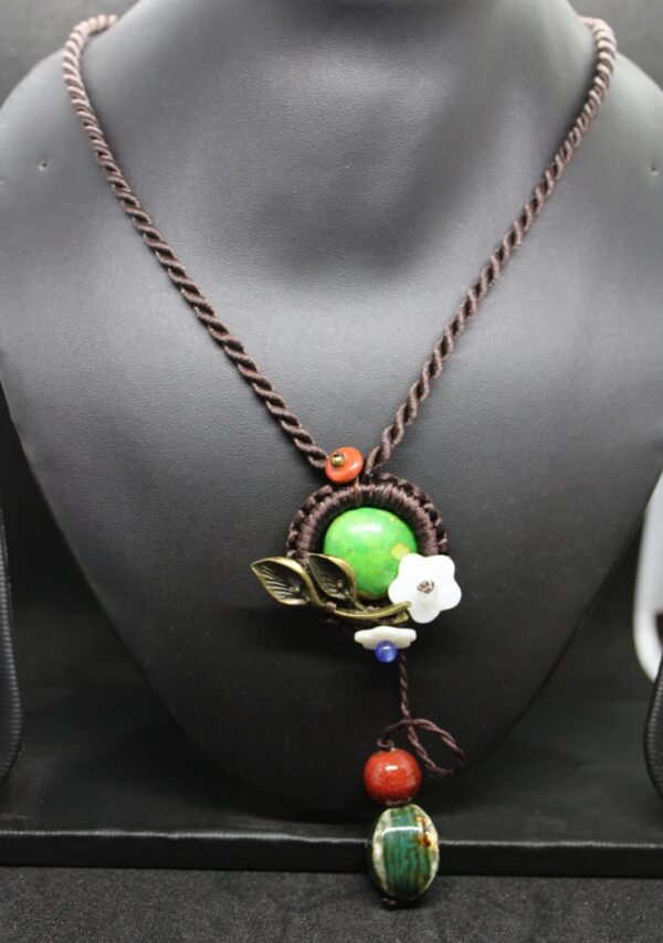 Colorful ceramic beads strand necklace 1