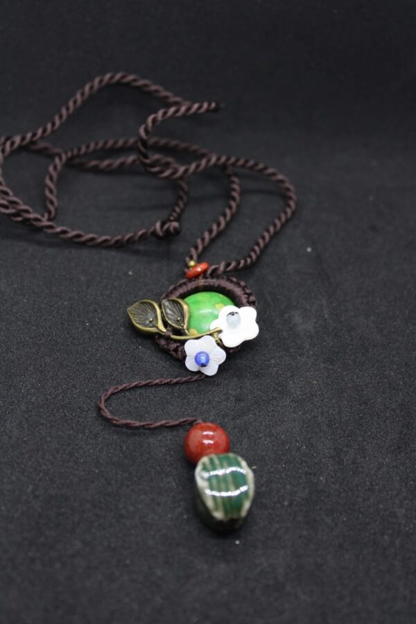 Colorful ceramic beads strand necklace 1 - Image 3