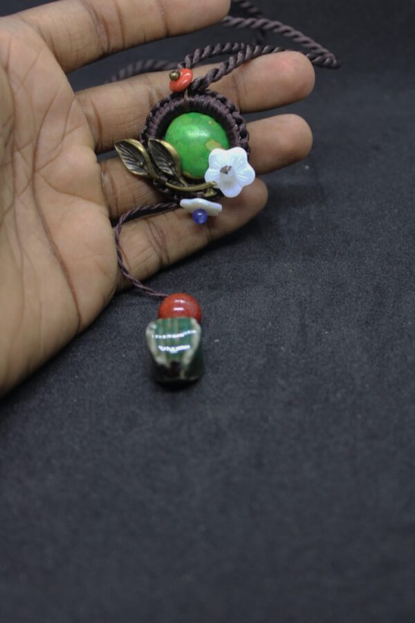 Colorful ceramic beads strand necklace 1 - Image 2