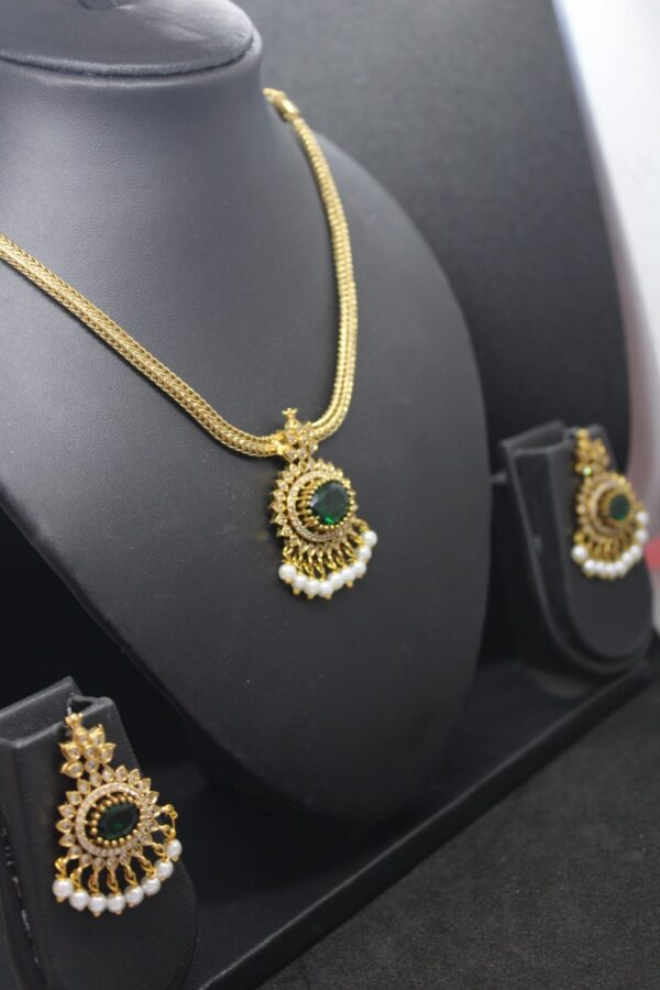 premium AD stone short necklace set