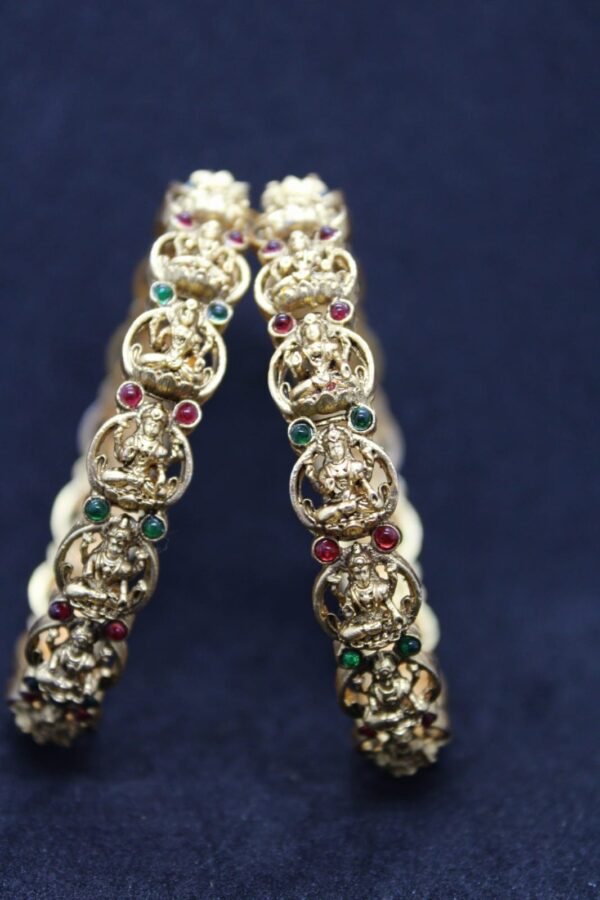 Premium Lakshmi Bangle - Multistoned