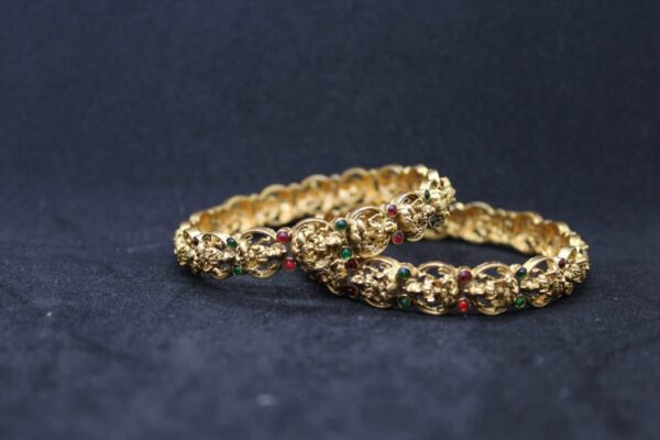 Premium Lakshmi Bangle - Multistoned - Image 3
