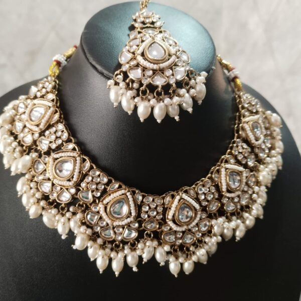 premium multicolour kundan choker set - Image 3