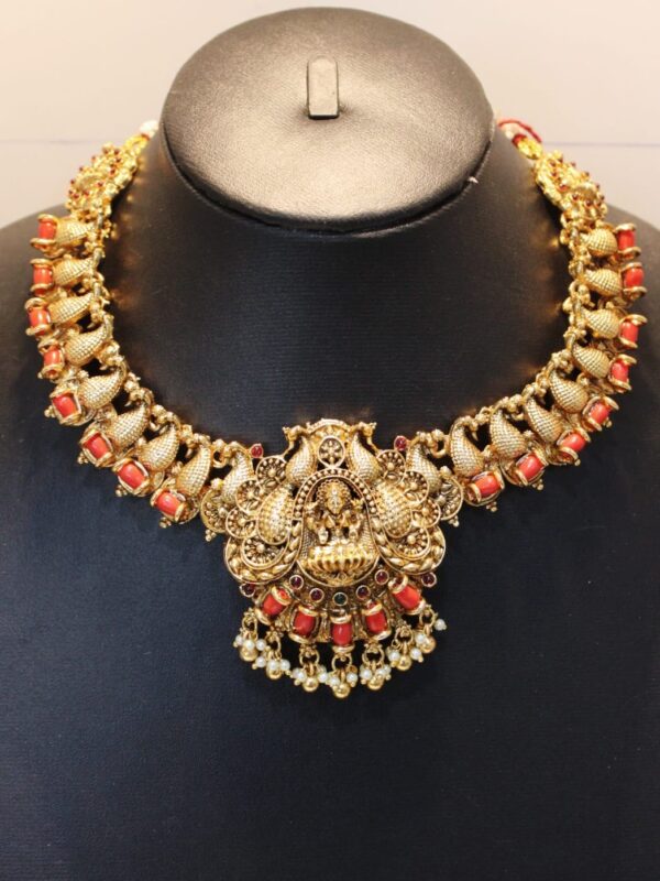 premium red pearls wedding chain set