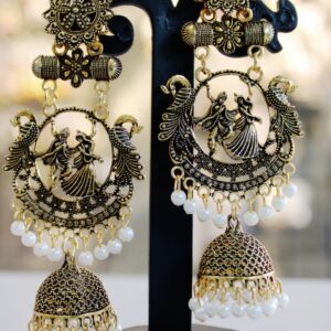 radhe krishna long hanging jhumka