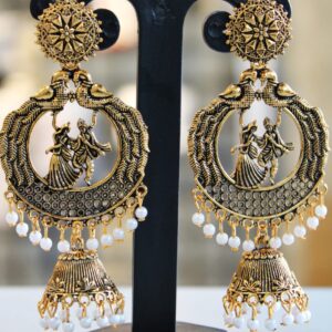 radhe krishna long hanging earring 2