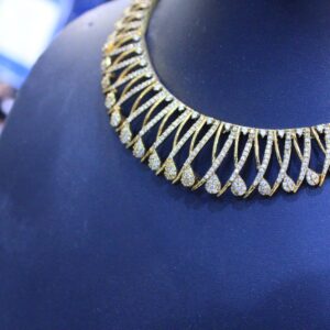 White bridal american necklace set