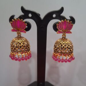 Golden Lotus Jhumkaa - 8