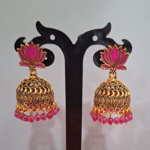 Golden Lotus Jhumkaa - 9