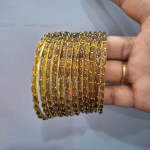 raindrop bangles olive green