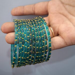 raindrop bangles teal blue